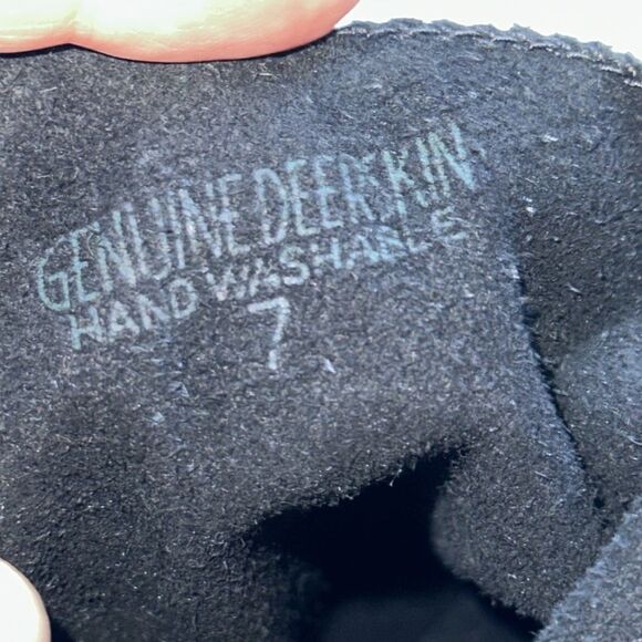 Vintage black deerskin gloves - size 7 - Picture 6 of 6